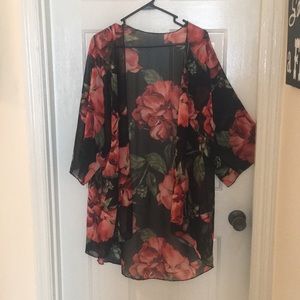 Sheer kimono style cardigan